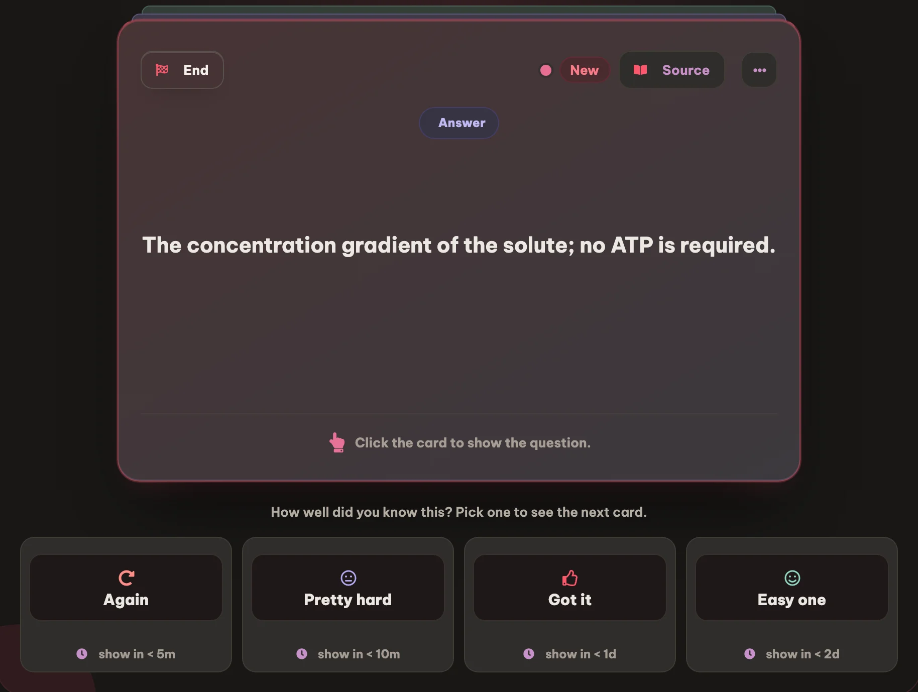 Study with spaced repetition
