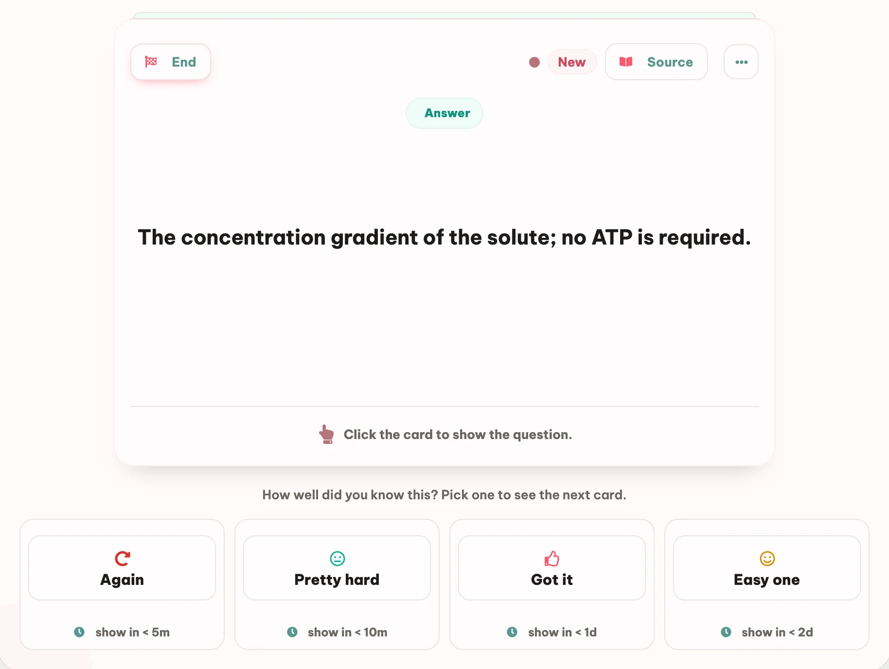 Study with spaced repetition