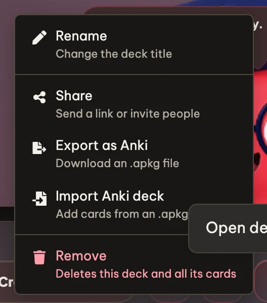 Export, print, or take your deck anywhere