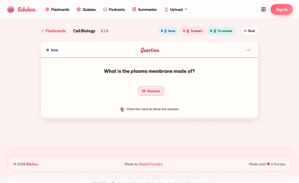 Review a few minutes a day